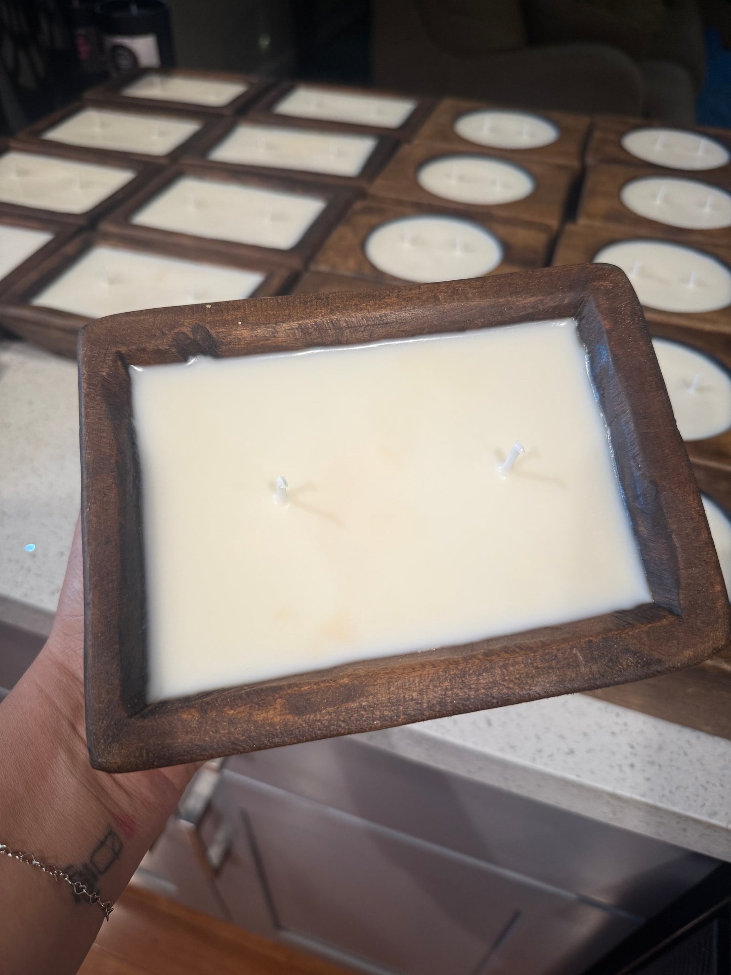 Hand Carved Wood Candle - Sierra - Fall Candle